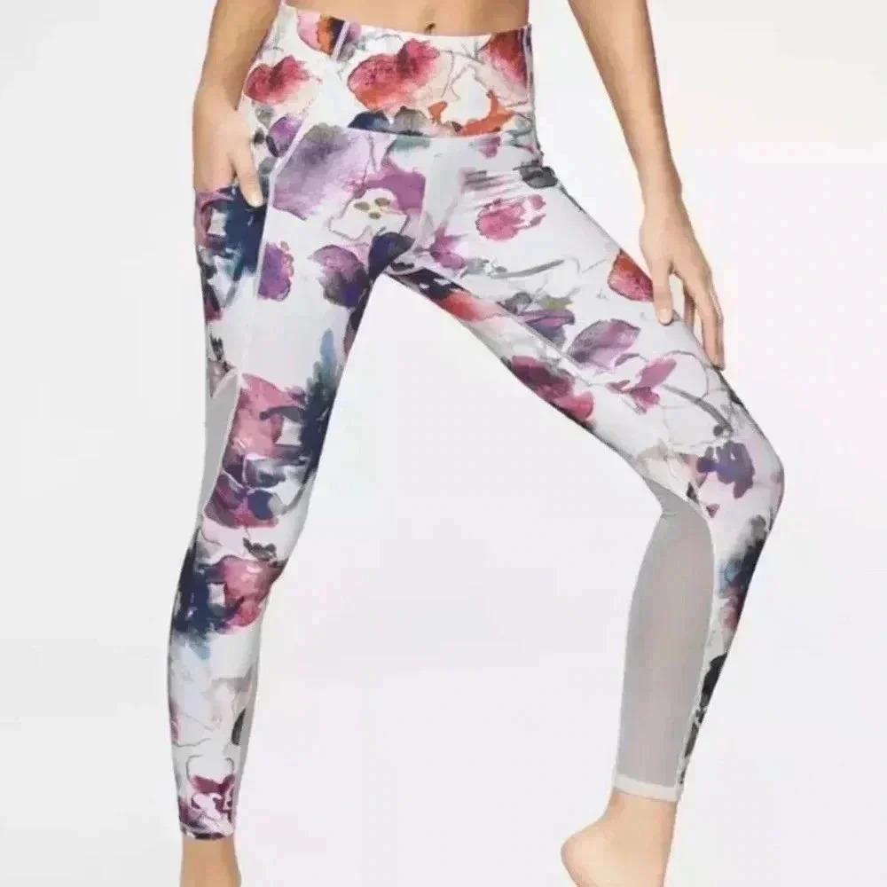 Athleta Floral Mudra 7/8 Tights - Women's Size Xs